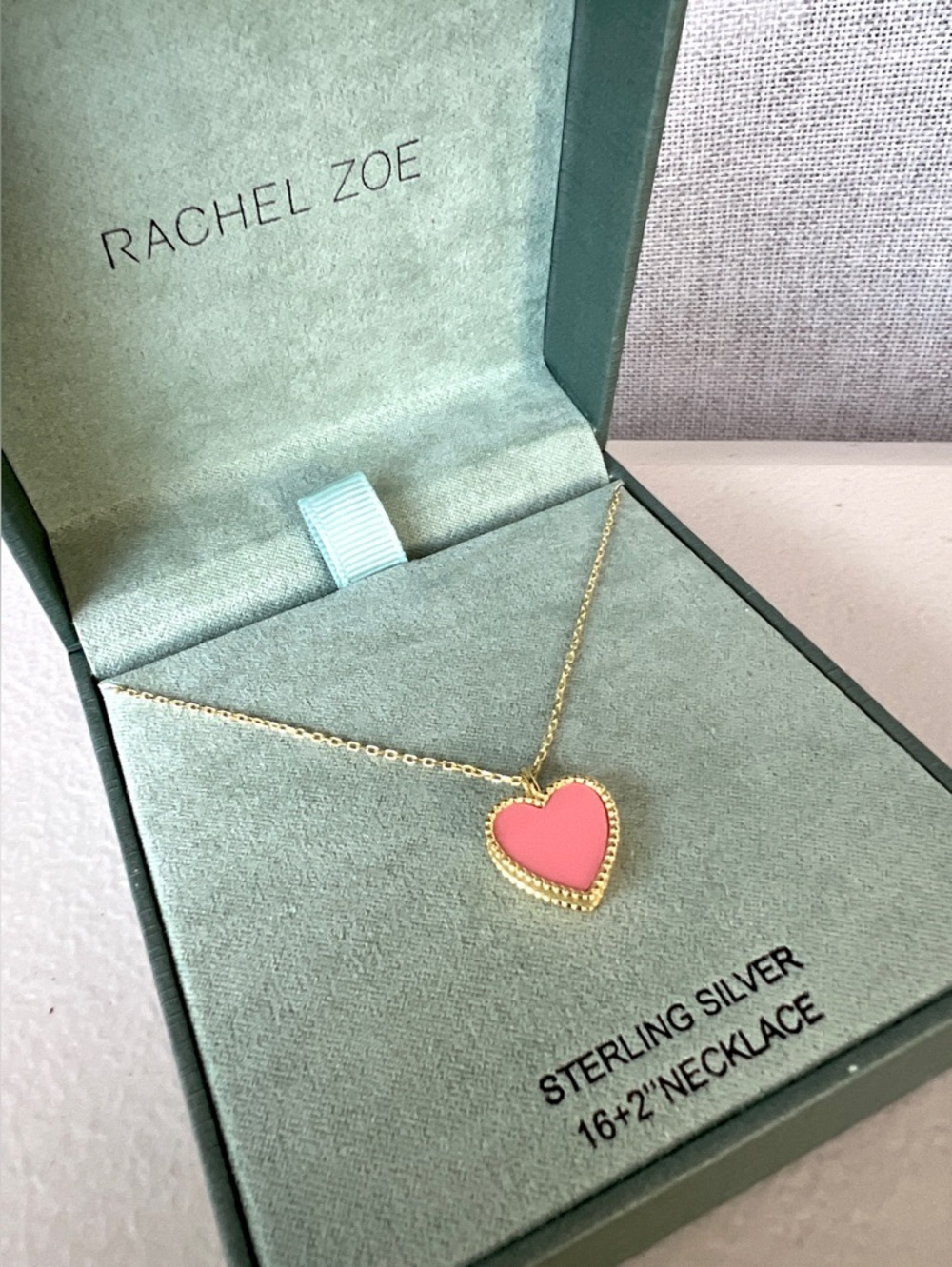 RACHEL ZOE Heart Sterling Silver pendant necklace